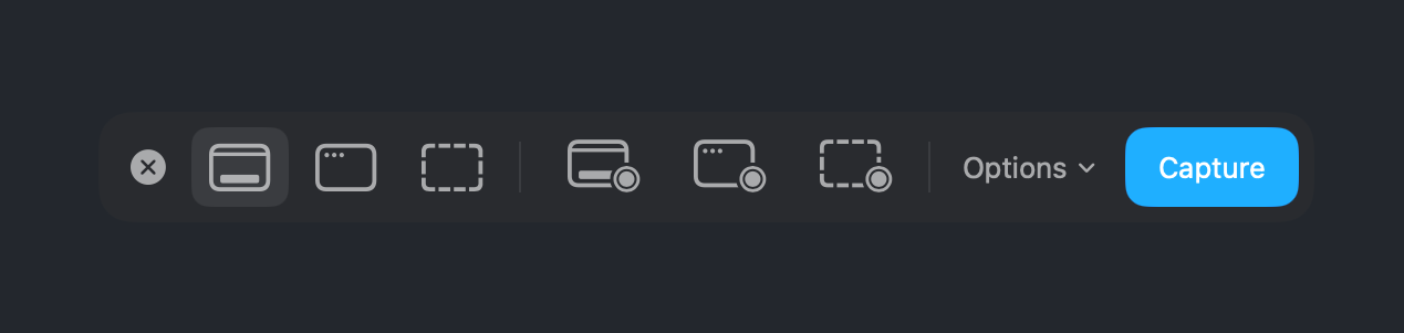 Screenshot toolbar