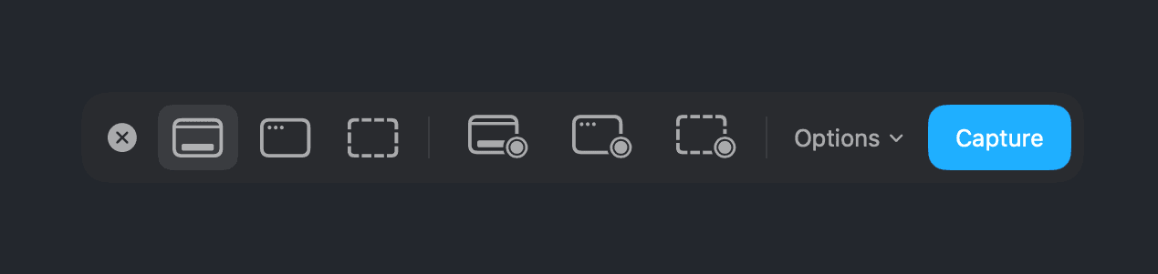 Screenshot toolbar